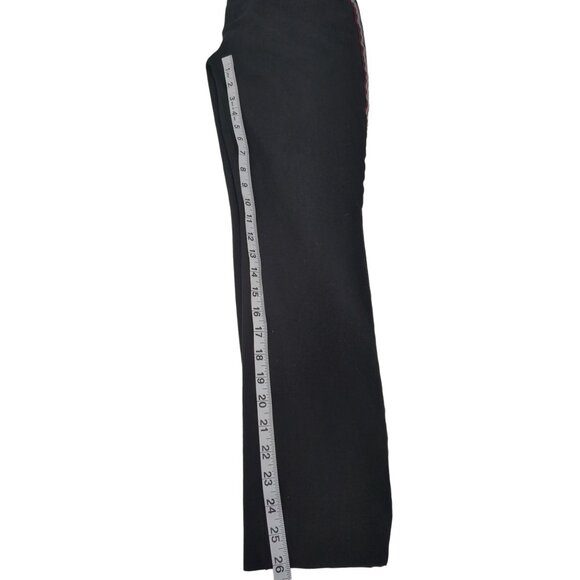 Anthropologie The Essential Slim Trouser Pants Womens 4 Black Side Stripe Retro - Picture 9 of 9